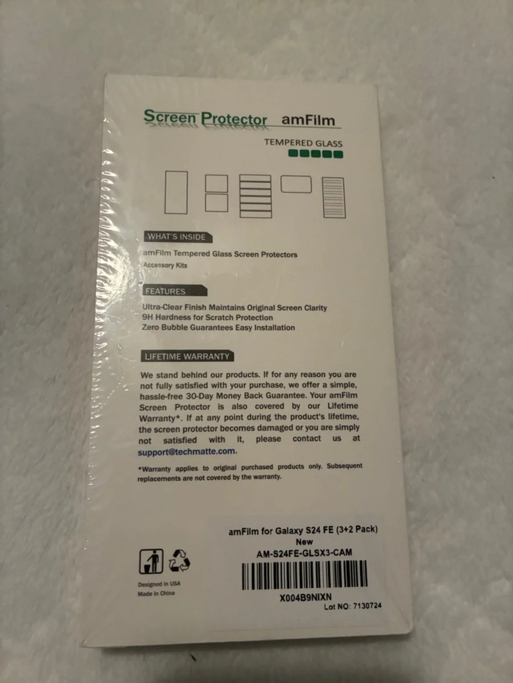 amFilm Tempered Glass Screen Protector for Galaxy S24 FE